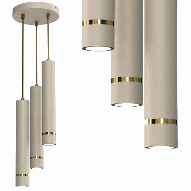 Závěsná Stropní Spotová Lampa GU10 Led Kašmír Tuby Polská Moderní 3-BODOVÁ