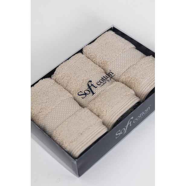 Dárková sada malých modalových ručníků DELUXE, 3 ks Světle béžová