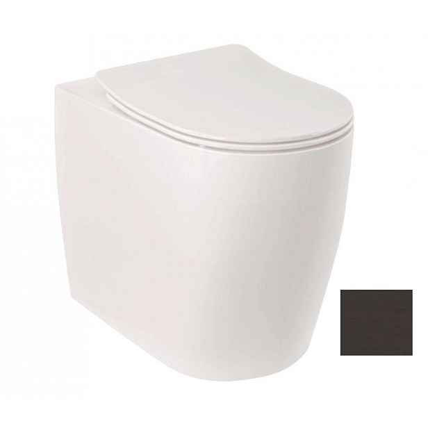 Kludi Resa R - Stojící WC, vario odpad, Rimless, matná černá 23WCB0439