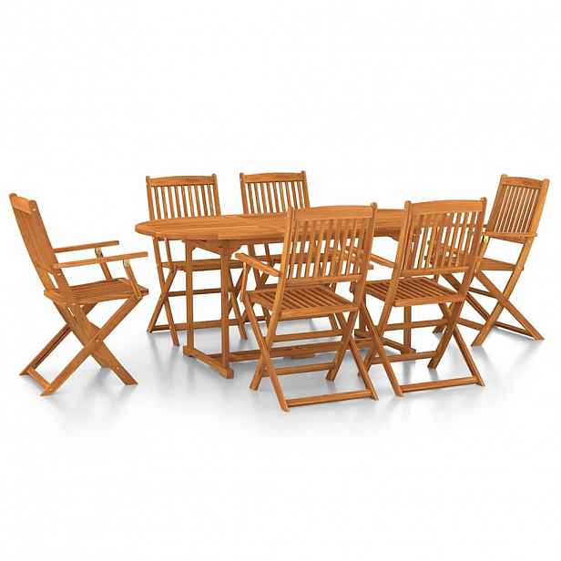 vidaXL 7dílný zahradní jídelní set 180x90x75 cm masivní akáciové dřevo
