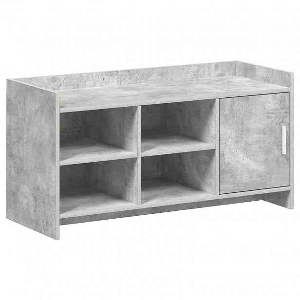 vidaXL Skříň na obuv Betonově šedá 100 x 39,5 x 51 cm Kompozitní dřevo
