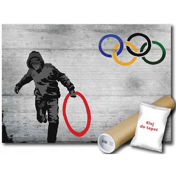 Vinylová Fototapeta Graffiti Mural Street Art Banksy Olympiáda 152x104