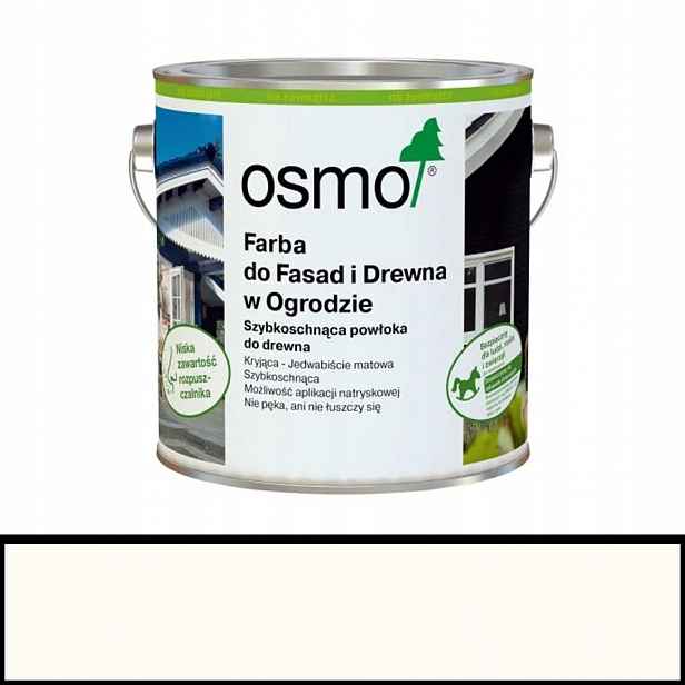 Osmo Barva pro fasády a dřevo v zahradě bílá 7262 Čistá bílá 0,75L
