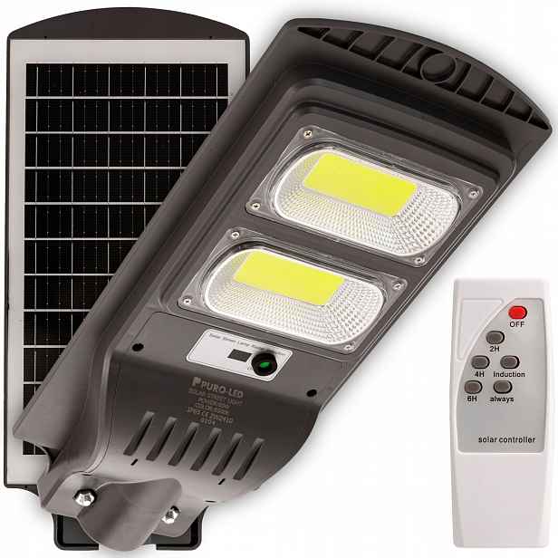 Pouliční Lampa Solární Led Lampa 60W 5000LM IP65 Soumrakový Senzor Ovladač