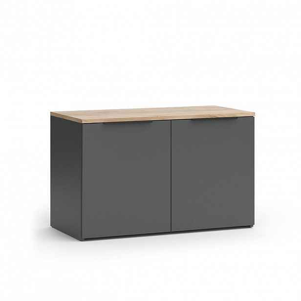 Vicco PŘÍBORNÍK Wido Antracit 80 x 50 cm se 2 dveřmi