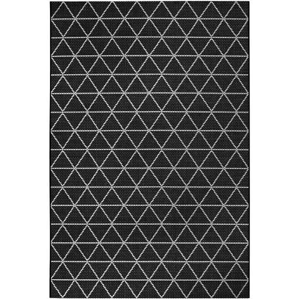 Koberec černý sisal, plochý na terasu, vnější vnitřní 200 x 290 cm