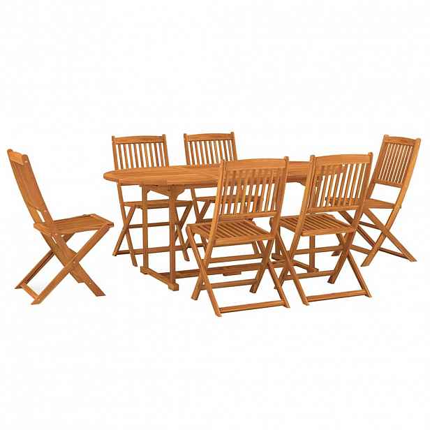 vidaXL 7dílný zahradní jídelní set 180x90x75 cm masivní akáciové dřevo