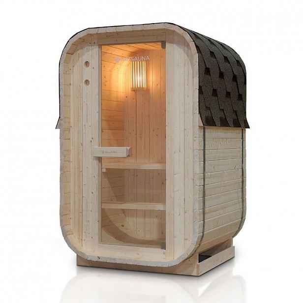 Čtvercová sudová sauna 120 x 128 x 194 cm