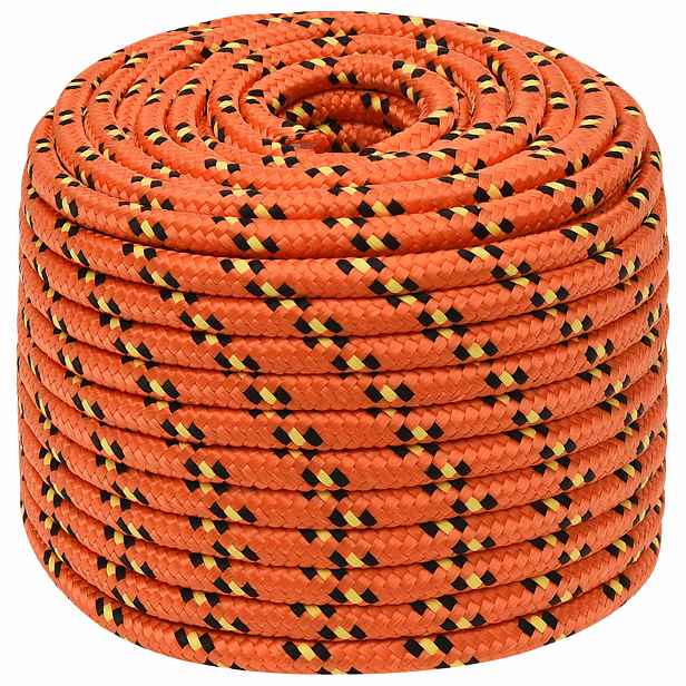 vidaXL Víceúčelové užitkové lano 14 mm 25 m Oranžová PP