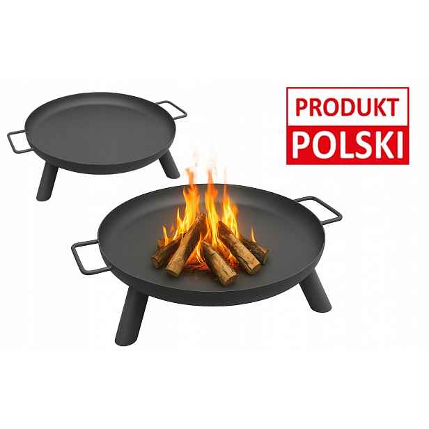 Zahradní ohniště 60 cm Vysoké Tlusté ohniště gril kotlík Dárek