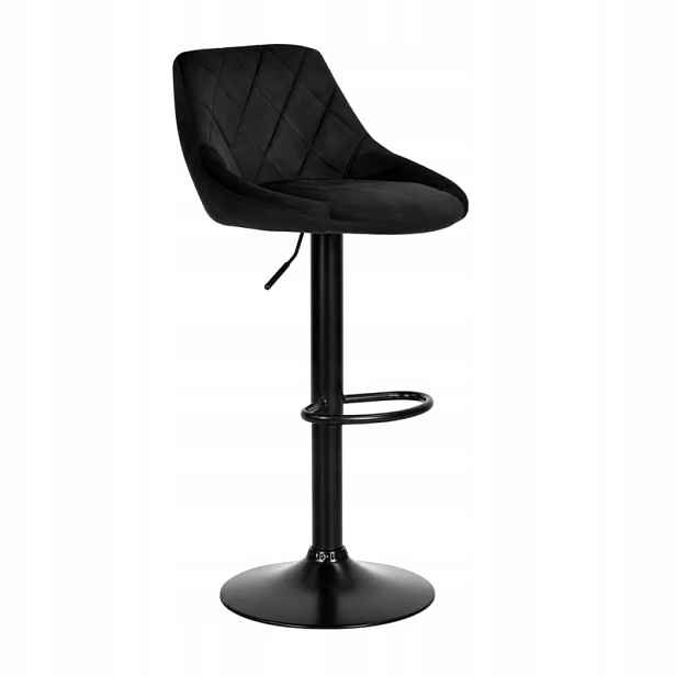 Barová Židle ModernHome černá 104 cm samet