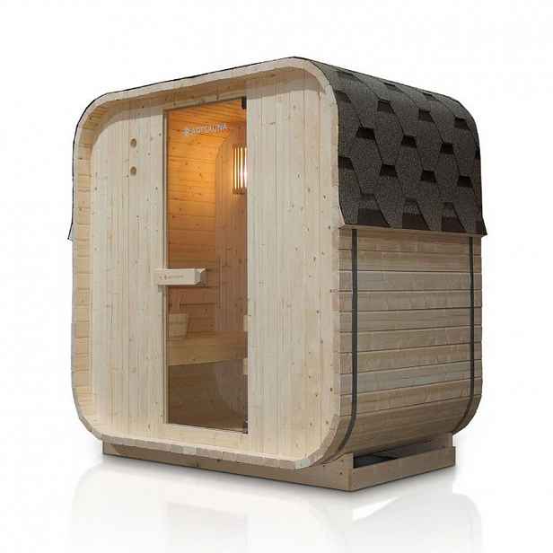 Čtvercová sudová sauna 120 x 185 x 194 cm