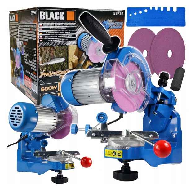 Elektrická ostřička pilových řetězů Lex 53756 600W kotouč 100 mm sada