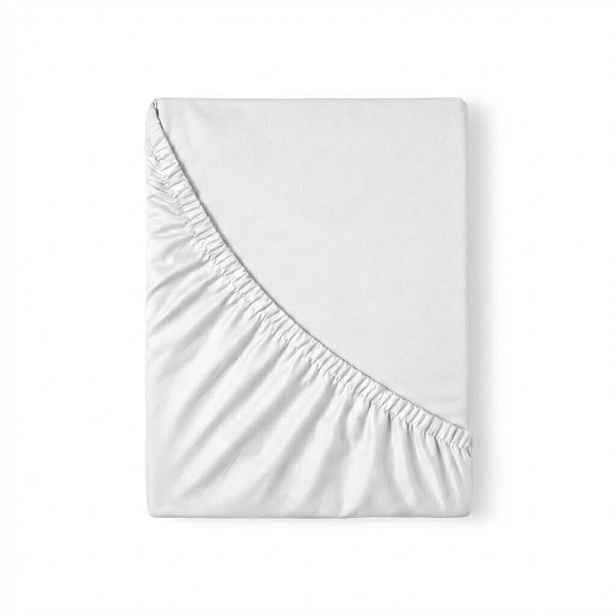Kvalitex Saténové prostěradlo s gumou bílá, 100 x 200 cm