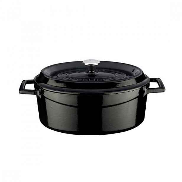 Oválný kastrol, litina, 27cm/3,91L, "Trendy", černý - LAVA