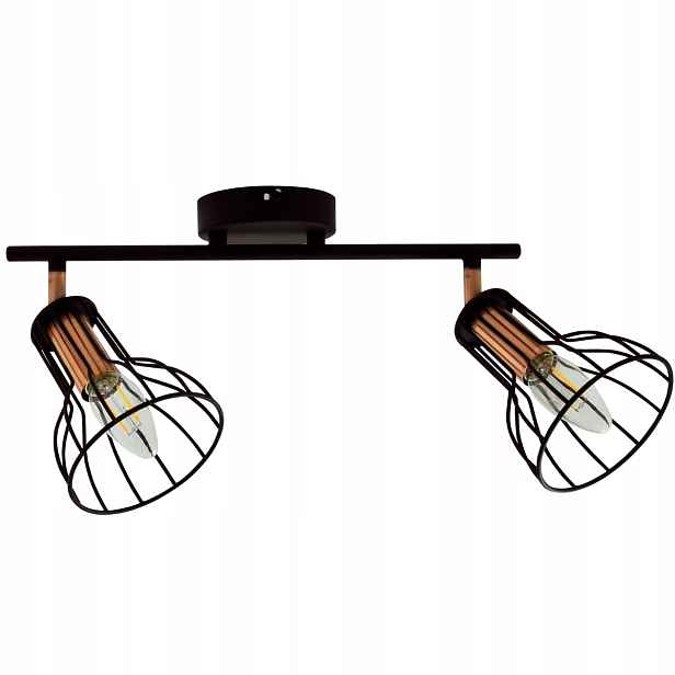 Pohyblivá nástěnná a stropní lampa černá měď E14x2 Sofia Polux