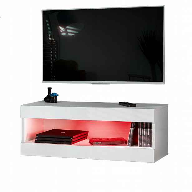Závěsná Rtv skříňka Tivoli RTV2 Bílá/Bílá, Rgb Led