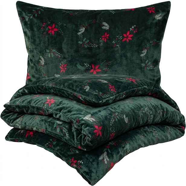 4Home Povlečení mikroflanel Poinsettia, 140 x 220 cm, 70 x 90 cm