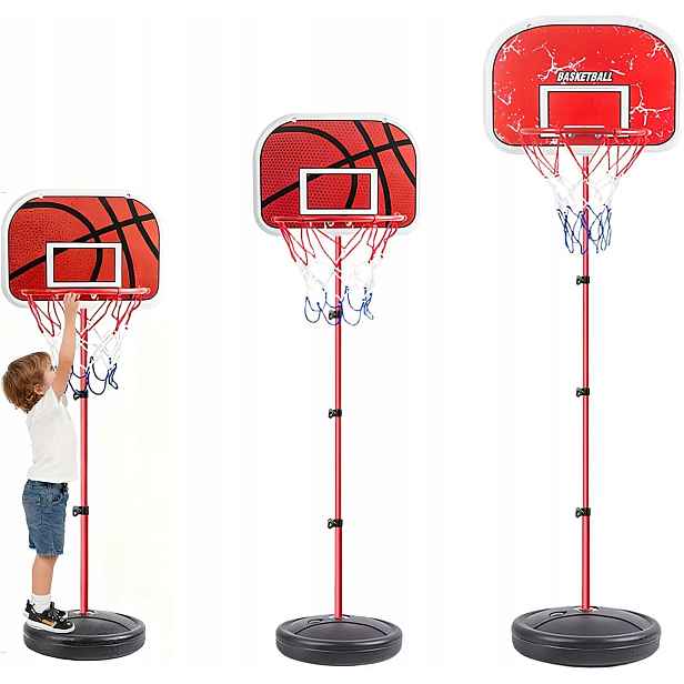 Basketbalový Koš Nastavitelný 60 – 150 cm Set S Míčem Do Domácnosti