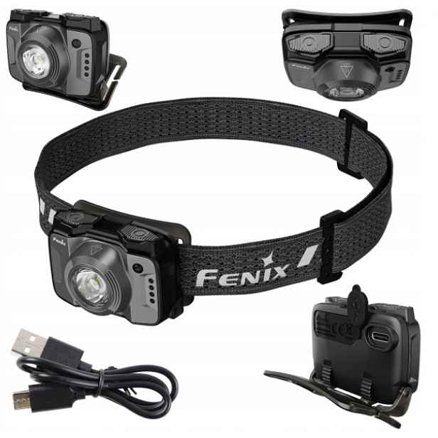 Čelovka Fenix HL12R V2.0 tmavě šedá 500 lumenů Usb-c