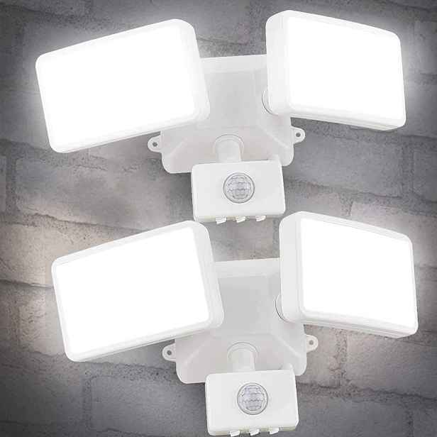 Depuley Led reflektor 20 W Snímač pohybu 180° Bílý Nastavitelný úhel 2 kusy