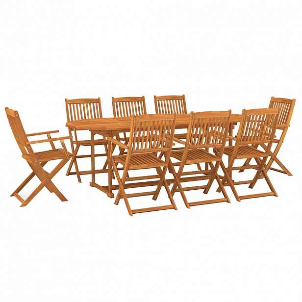 vidaXL 9dílný zahradní jídelní set 220x90x75 cm masivní akáciové dřevo