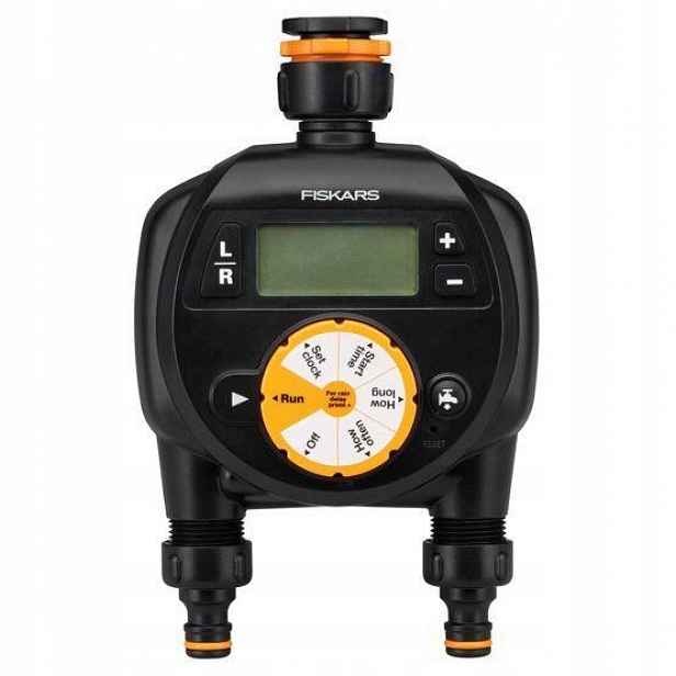 Fiskars 1054792 časovač zavlažovací digitální, 2 výstupy, napájení 2*AA (ne