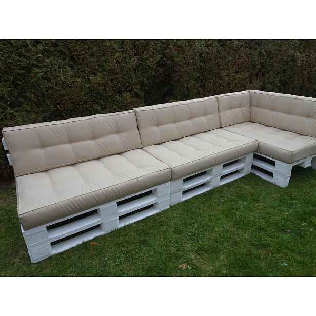 Polštáře na tři Palety 8 ks 120 x 60 Cappuccino