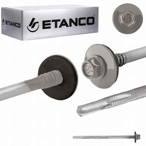 Šrouby do sendvičové desky 110 mm Ral 9007 100 ks pro kov Etanco GTR12