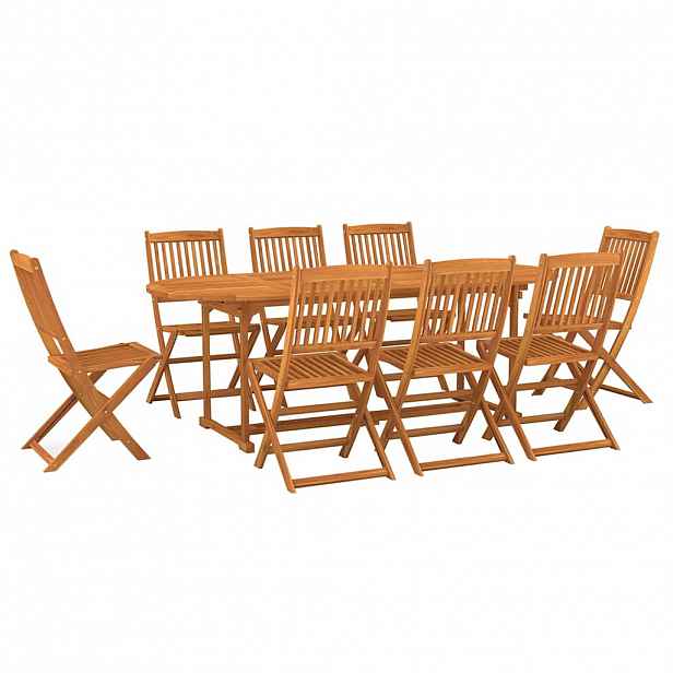 vidaXL 9dílný zahradní jídelní set 220x90x75 cm masivní akáciové dřevo