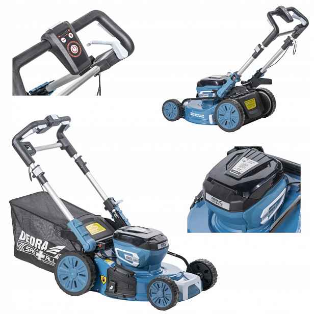 Akumulátorová sekačka s pohonem 2x18 V, 46 cm Dedra Sas+all DED6998X