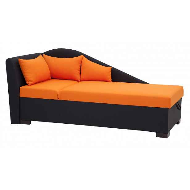 Kvalitní pohovka/postel Silva, oranžová Roh: Orientace rohu Levý roh HELCEL