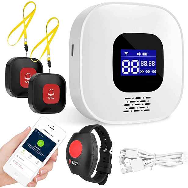 Lékařský notifikátor pro seniory, Wi-Fi alarm 2x Sos tlačítko