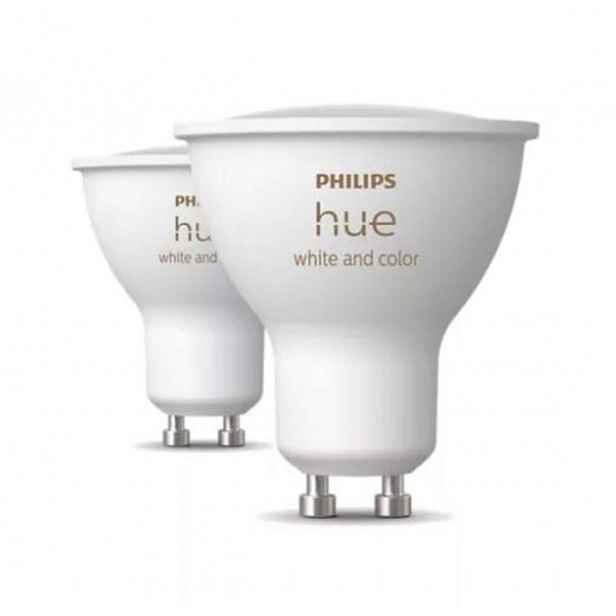 Philips Hue White and Color Ambiance - Chytrá LED žárovka GU10, 400 lm, 2 ks 929003666502