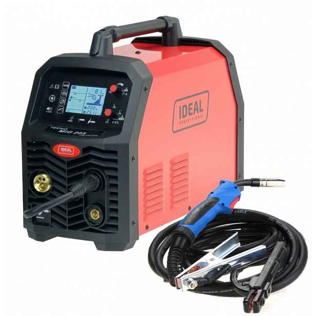 Svařovač Ideal Tecnomig 205 LCD Mma Synergic 4x4 Igbt Tecno Mig Poloautomat