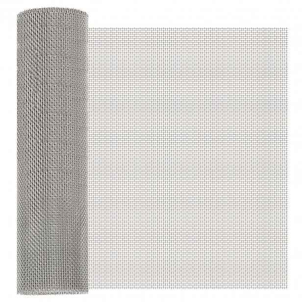 vidaXL Síťovina 40 x 200 cm 8 Mesh Nerezová ocel 201 Stříbrná