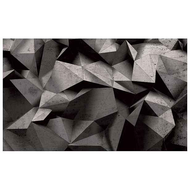Vliesová fototapeta Geometrie Loft Abstrakce Šedá 254x184 lepidlo