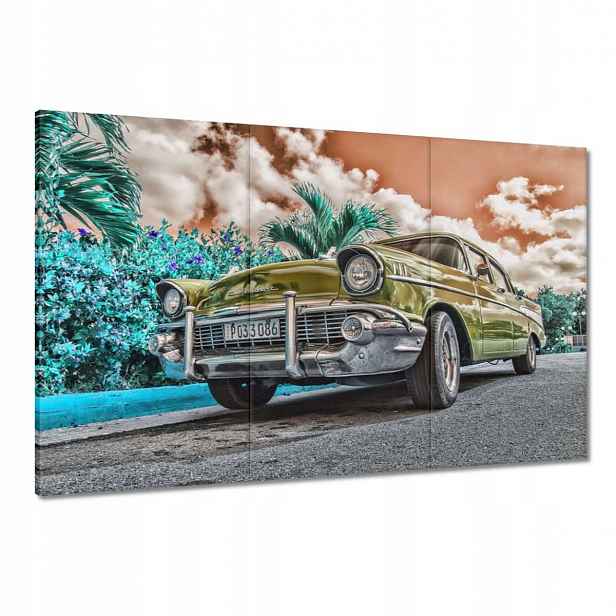 Obrazy 120x80 Žlutý historický automobil