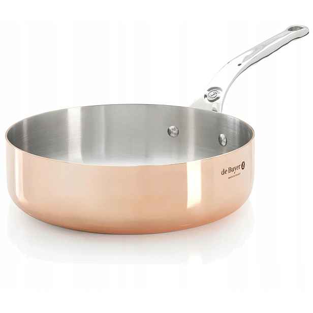 Prima Matera Rendlík měděný rovný nízký 20 cm De Buyer