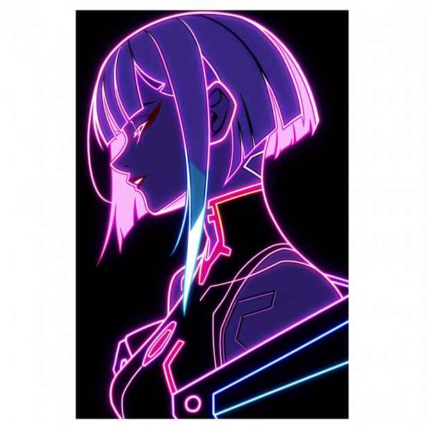 TEMU 2D Plochá, 2D , 2D , 2D 1 Bezrámový Neon Plátěný Plakát - Živý 12x18 Palcový Kreslený Umělecký Tisk, Unikátní Nástěnná Dekorace pro Domov,