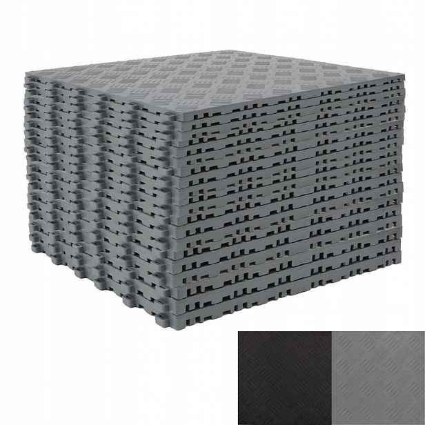 uyoyous Pvc podlahové dlaždice 40x40 cm 20 ks šedé