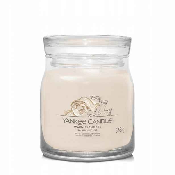 Warm Cashmere – Yankee Candle Signature – střední svíčka se dvěma knoty