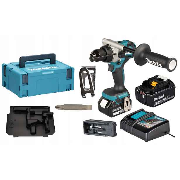 Makita DHP492RTJ Aku Vrtačka Příklepový 130 Nm Body 2x5Ah