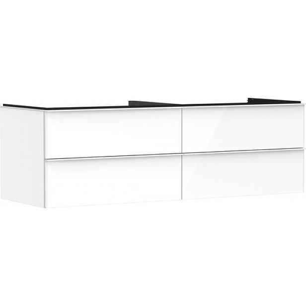 Skříňka pod umyvadlo pod desku Hansgrohe Xelu Q 156x49,5x55 cm bílá lesklá 54090700