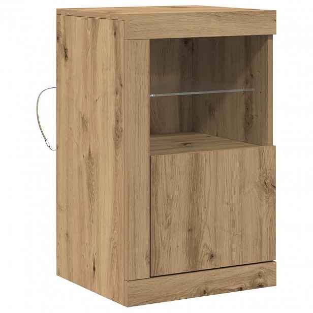 vidaXL LED komoda 41 x 37 x 67 cm Kompozitní dřevo Artisanový dub