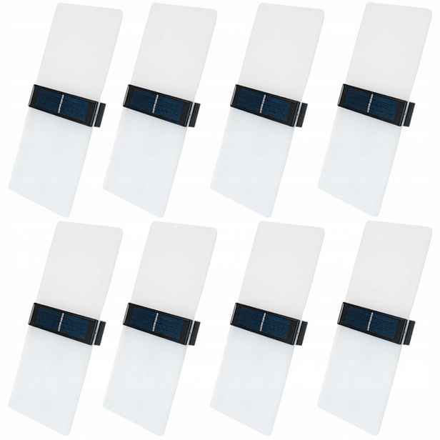 8 x Dekorativní nástěnné svítidlo Solární Led lampa Osvětlení domečku Altánky Terasa