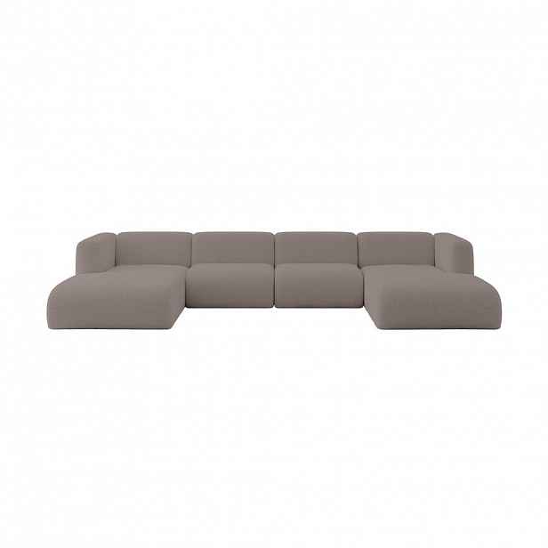 ALTDECOR SEDACÍ SOUPRAVA DO U MIRA-U2 408x179x70 Hnědá Bouclé