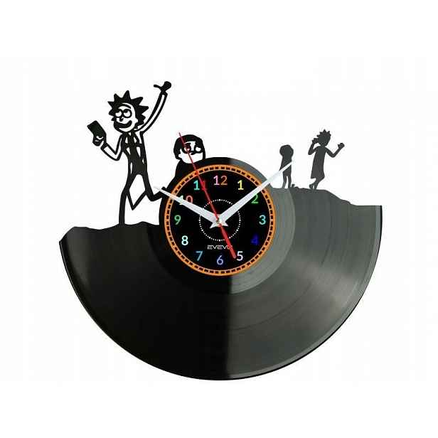 Bajka Dárek Originální dekorace do domu Hodiny z vinylové desky