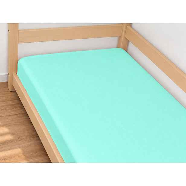 Benlemi Jednolůžkové prostěradlo JERSEY z bavlny MINTOVÉ Zvolte rozměr: 90 x 160 cm