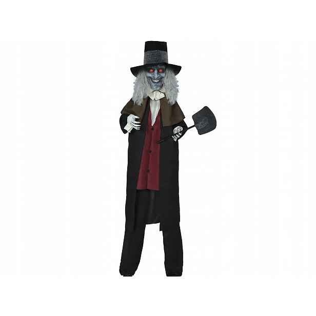 Dekorace Hrobař 230 cm Halloween Interaktivní strašidlo mrtvola